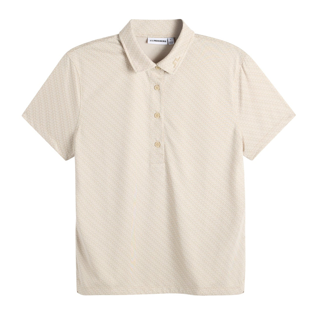 J.Lindeberg Women's Caitlyn Polo - FLIGHT BRIDGE MOONBEAM