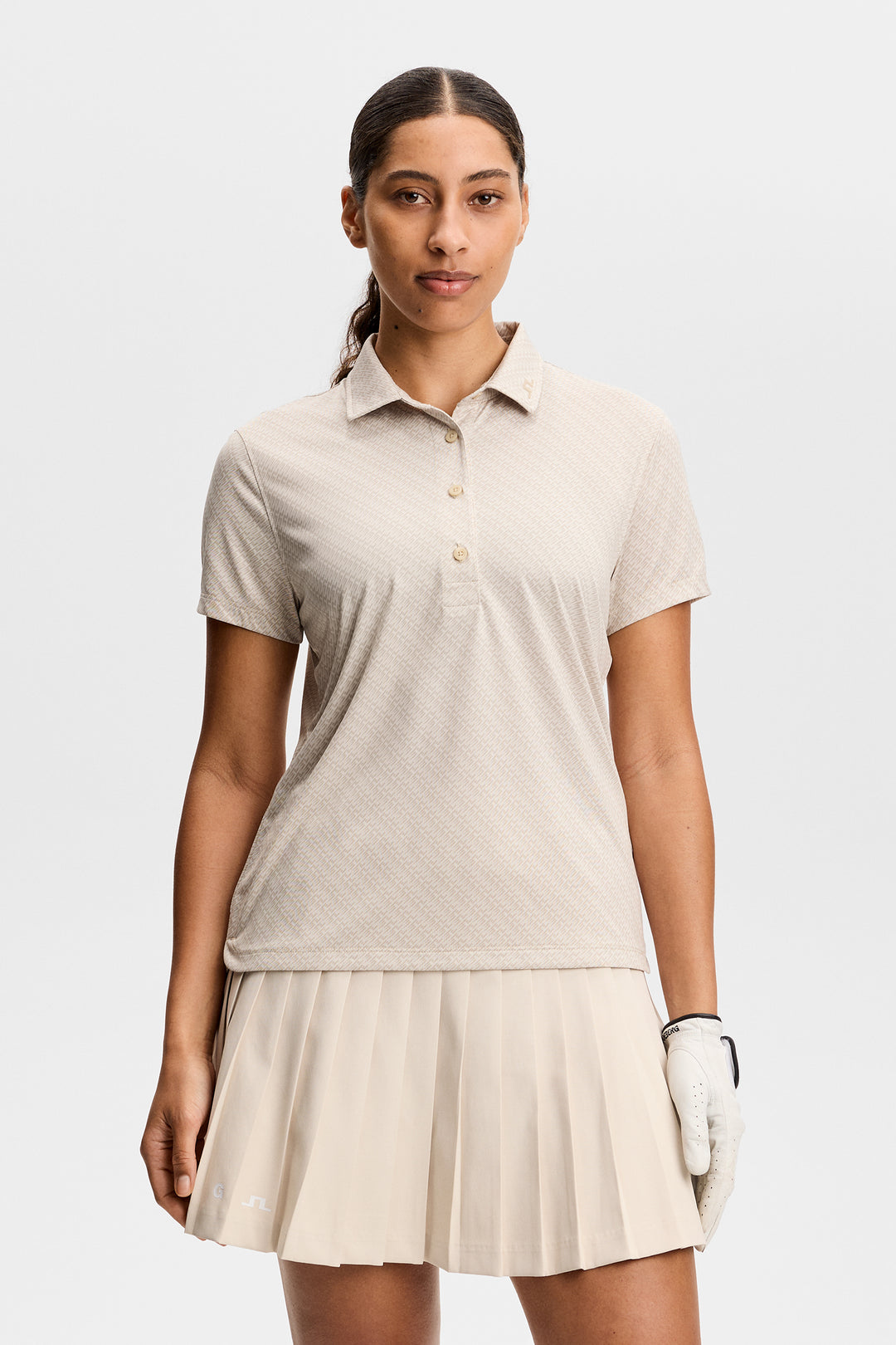J.Lindeberg Women's Caitlyn Polo - FLIGHT BRIDGE MOONBEAM