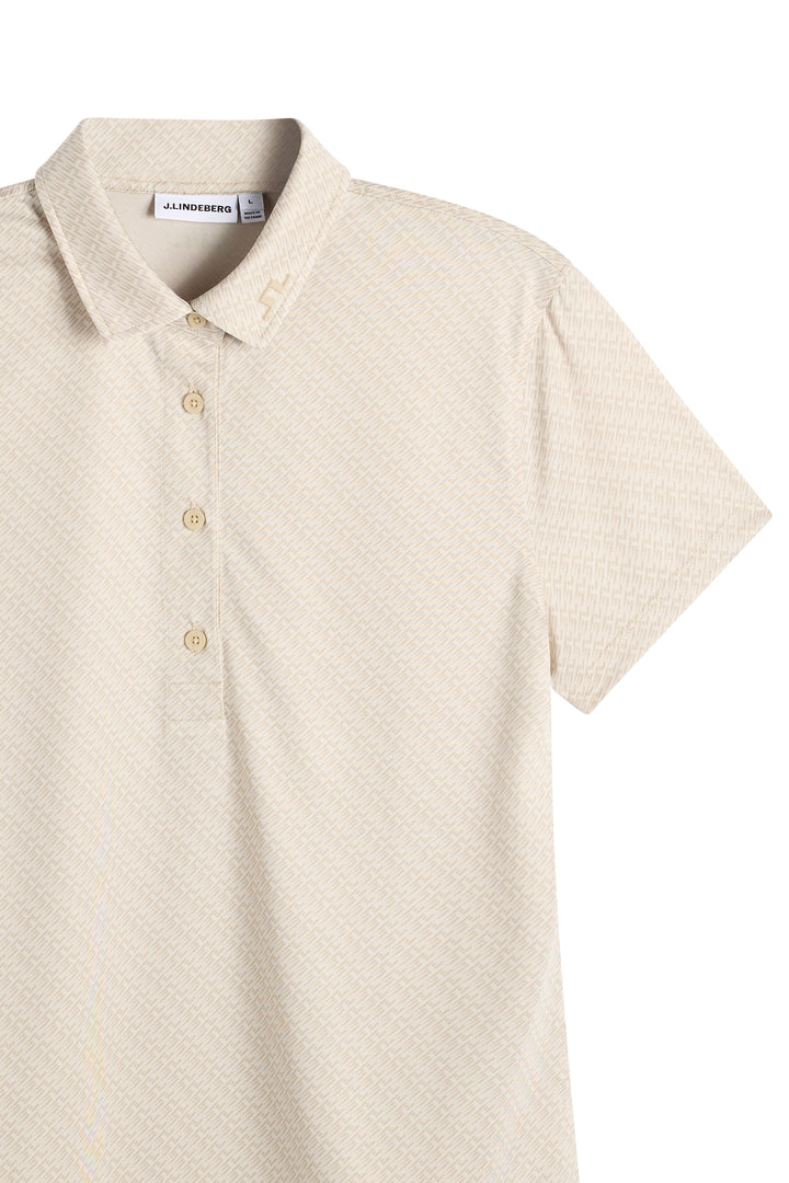 J.Lindeberg Women's Caitlyn Polo - FLIGHT BRIDGE MOONBEAM