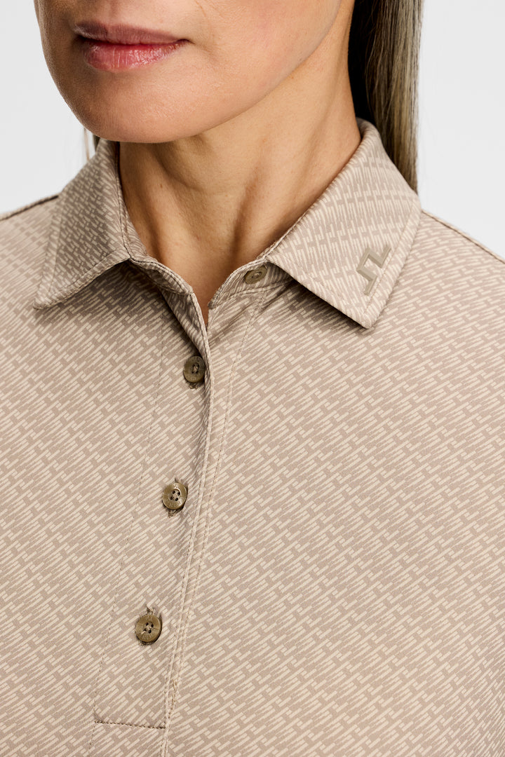 J.Lindeberg Women's Caitlyn Polo - FLIGHT BRIDGE BRINDLE FOSSILS
