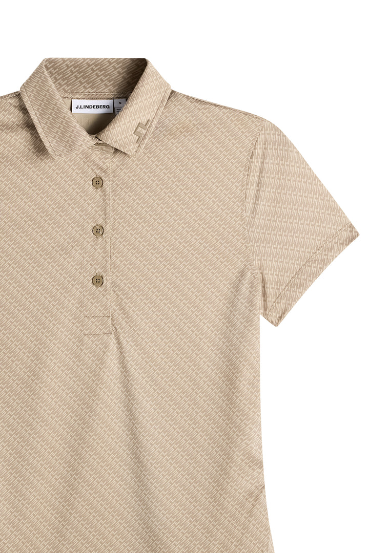 J.Lindeberg Women's Caitlyn Polo - FLIGHT BRIDGE BRINDLE FOSSILS