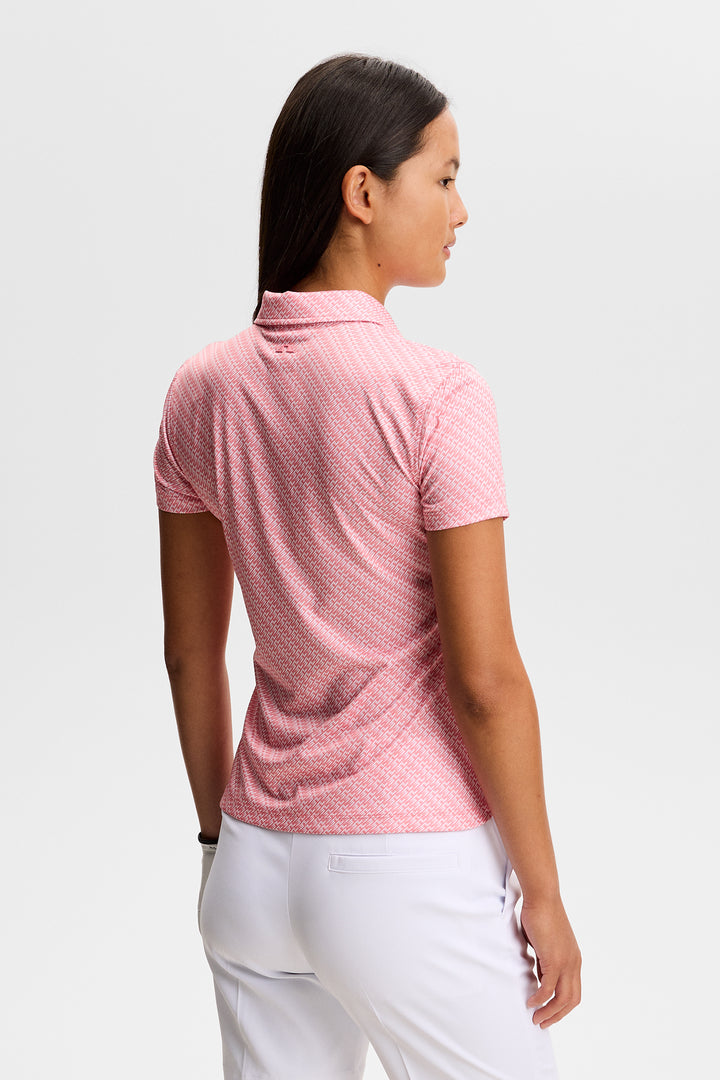 J.Lindeberg Women's Caitlyn Polo - FLIGHT BRIDGE FLAMINGO
