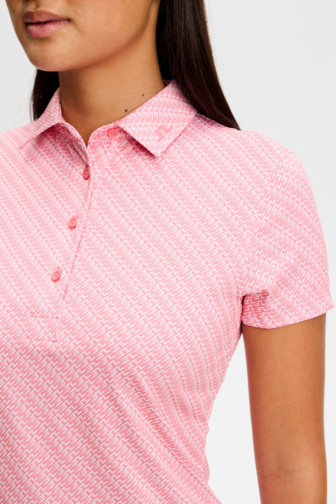 J.Lindeberg Women's Caitlyn Polo - FLIGHT BRIDGE FLAMINGO