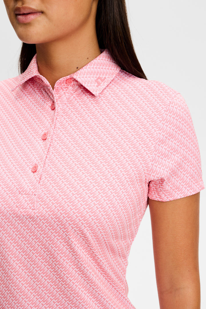 J.Lindeberg Women's Caitlyn Polo - FLIGHT BRIDGE FLAMINGO