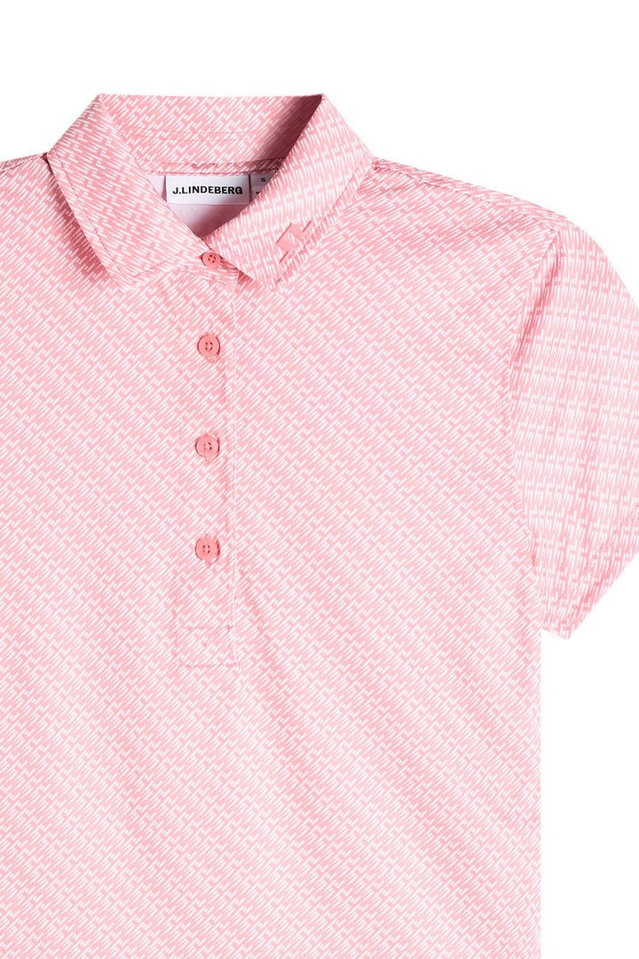 J.Lindeberg Women's Caitlyn Polo - FLIGHT BRIDGE FLAMINGO