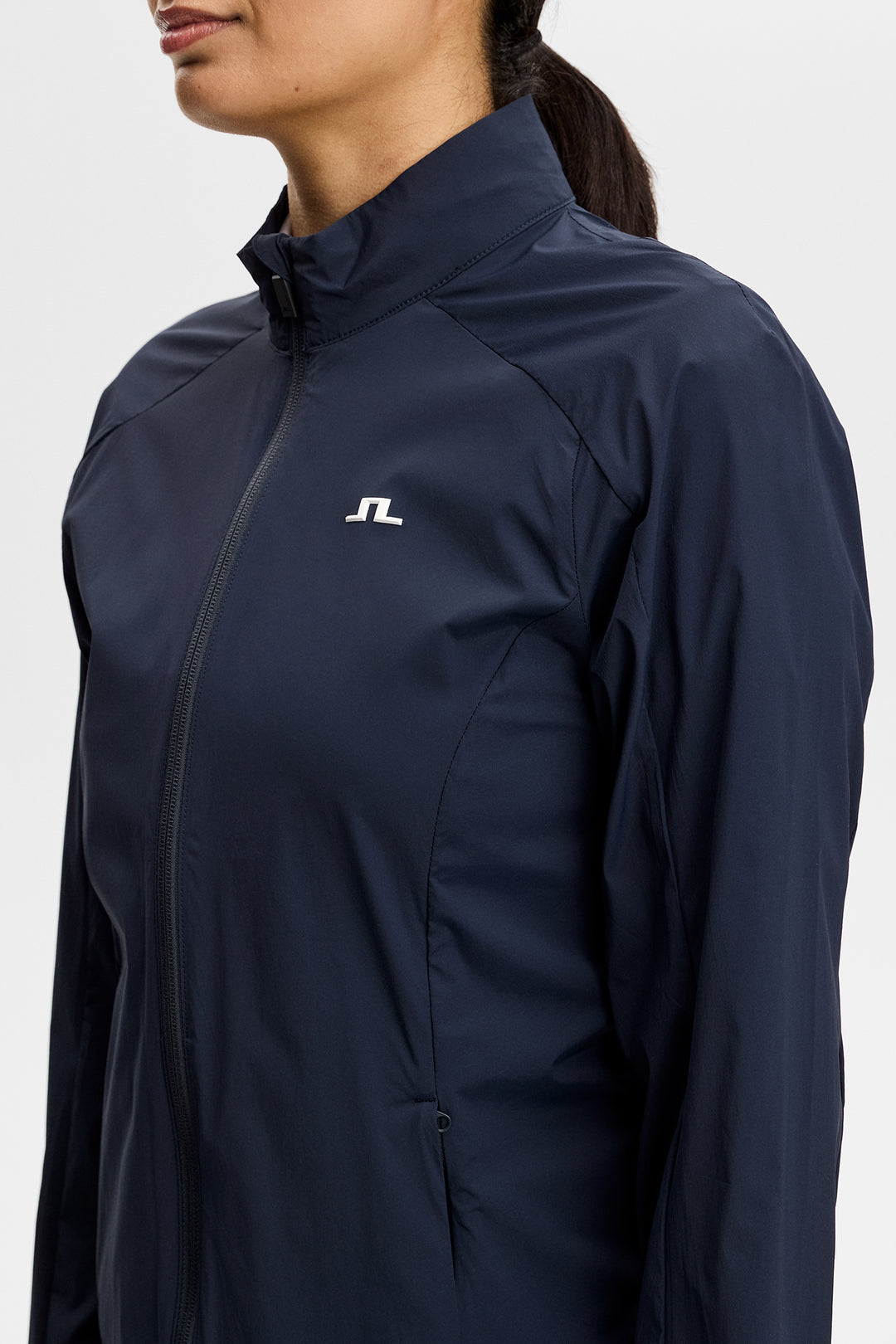 J.Lindeberg Women's Thorine Wind Packable Jacket - NAVY
