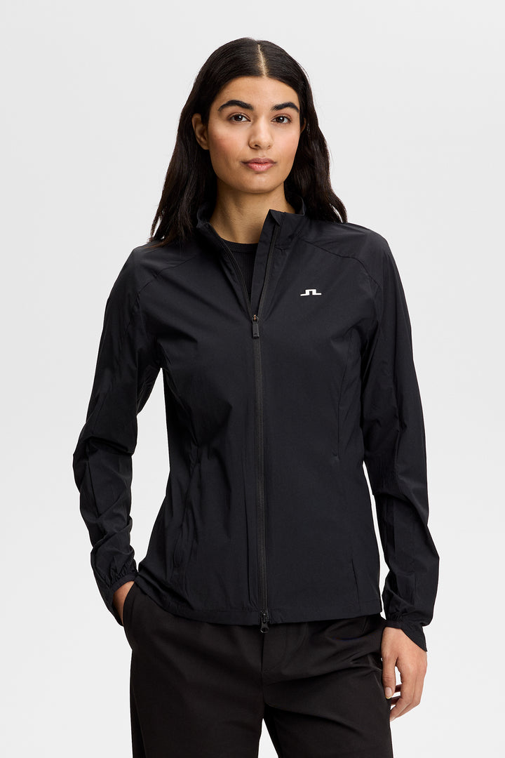 J.Lindeberg Women's Thorine Wind Packable Jacket - BLACK