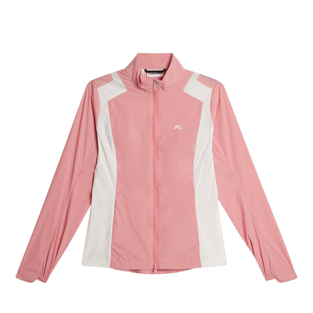 J.Lindeberg Women's BROOKS Windproof / Water-Repellent Zip Jacket - FLAMINGO PLUME