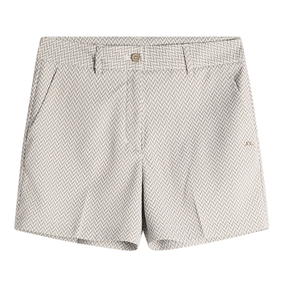 J.Lindeberg Women's Gwen Printed Shorts  - Bridge Stack Brindle S