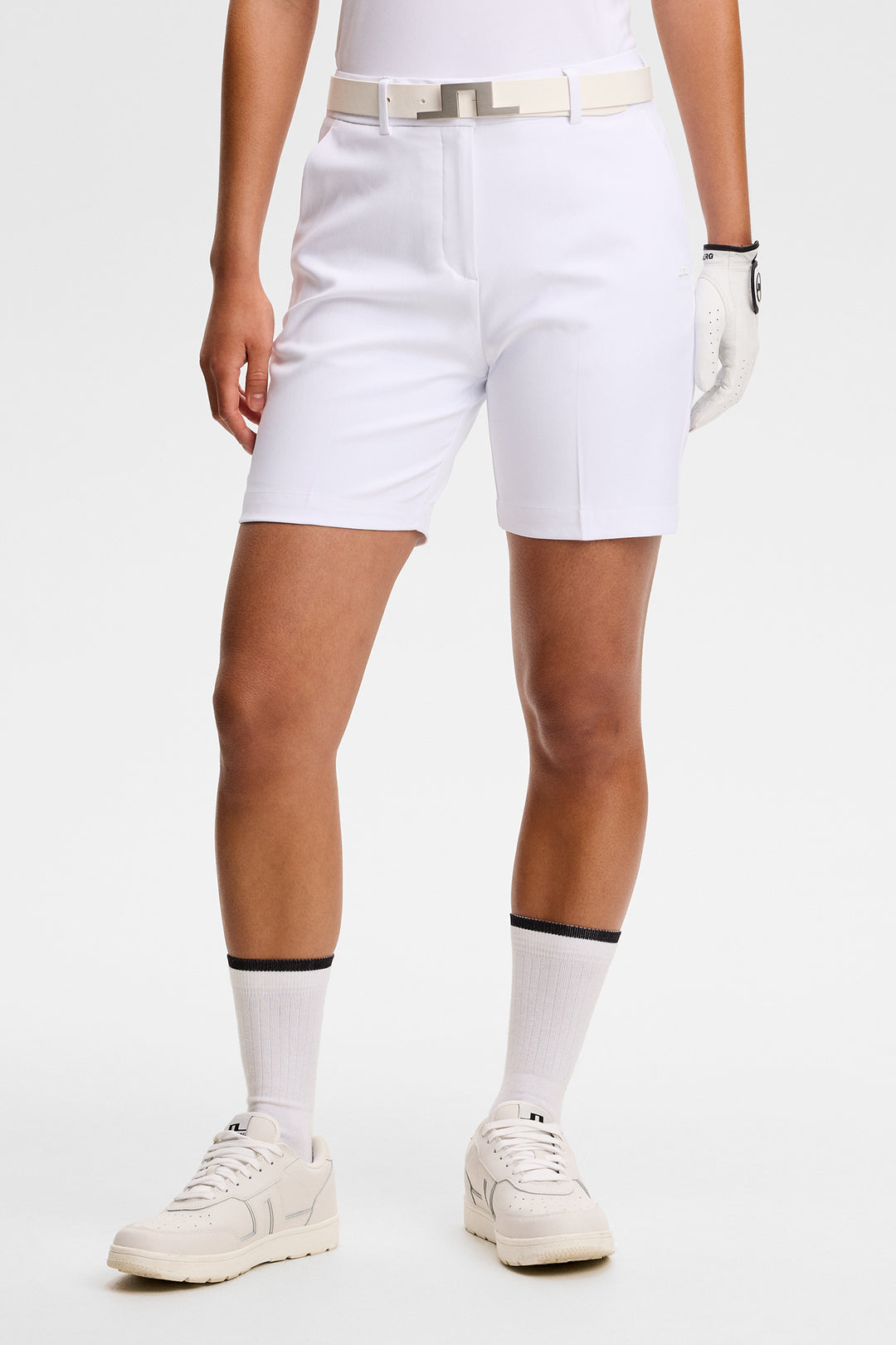 J.Lindeberg Women's Gwen Long Shorts - WHITE