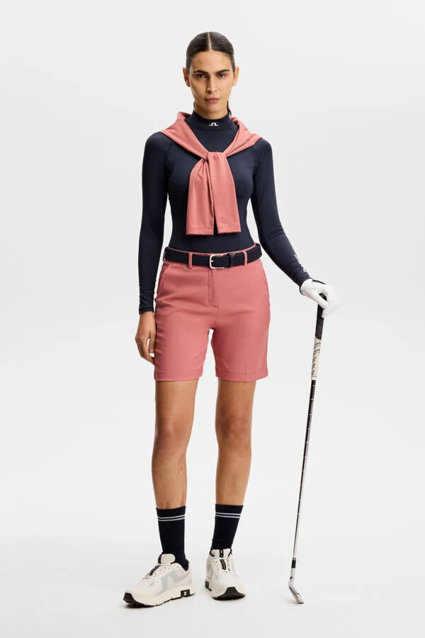 J.Lindeberg Womens Gwen Long Shorts - WITHERED ROSE