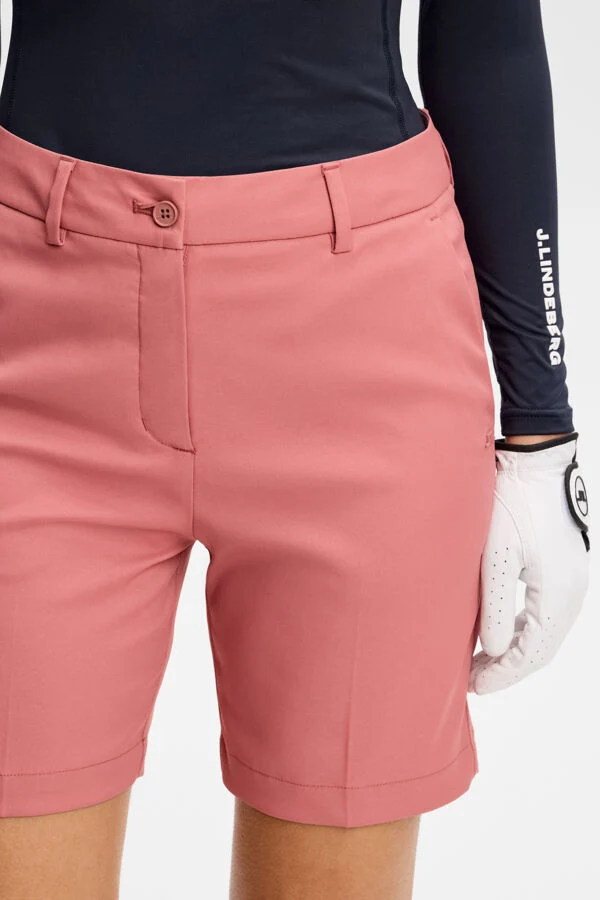 J.Lindeberg Womens Gwen Long Shorts - WITHERED ROSE