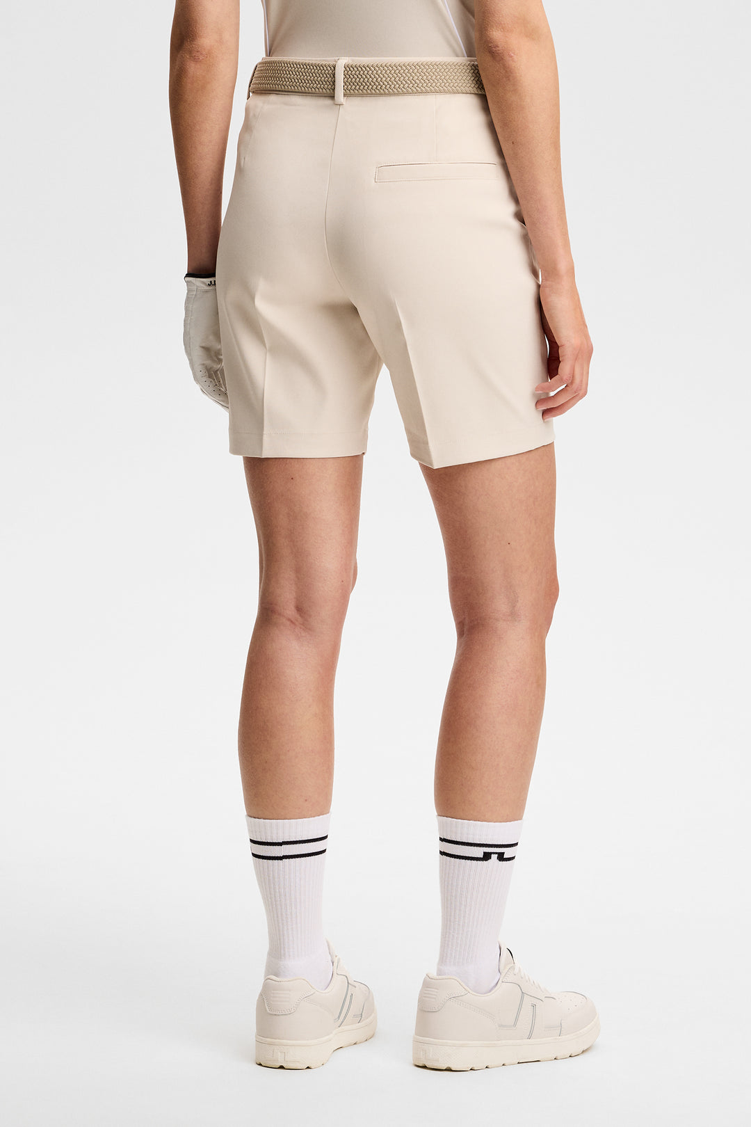 J.Lindeberg Womens Gwen Long Shorts - MOONBEAM