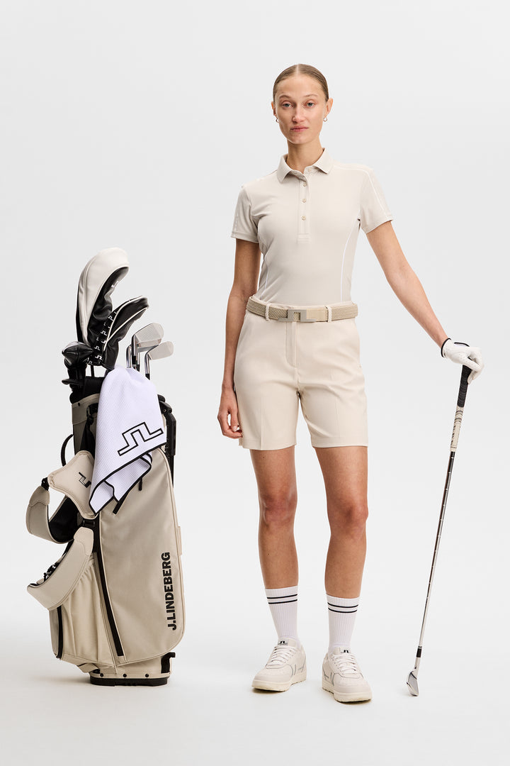 J.Lindeberg Womens Gwen Long Shorts - MOONBEAM