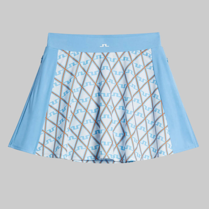 J.Lindeberg Womens Jenny Print Skirt - LITTLE BOY BLUE DIAMOND