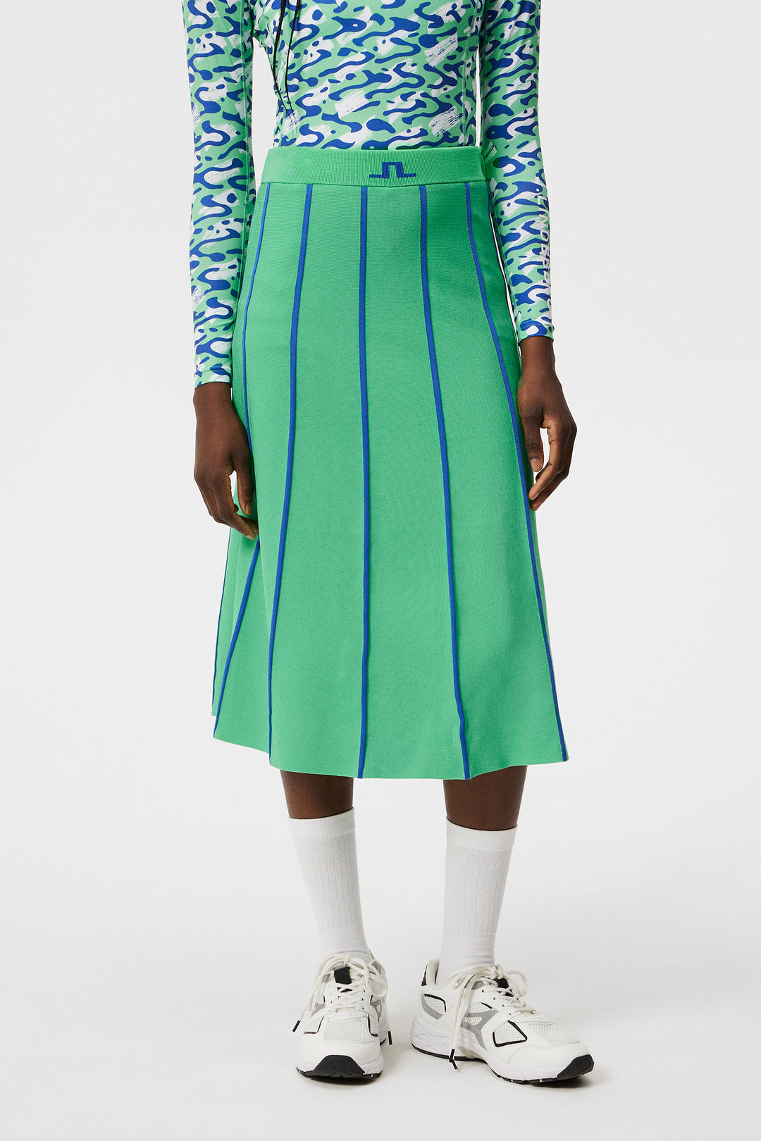 J.Lindeberg Womens Sally Knitted Skirt - JADE CREAM