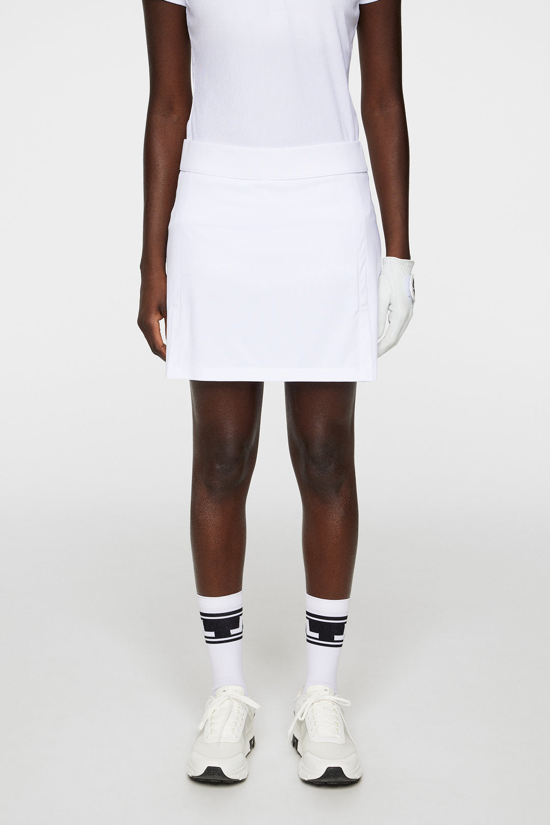 J.Lindeberg Womens Amelie Mid Golf Skirt - WHITE