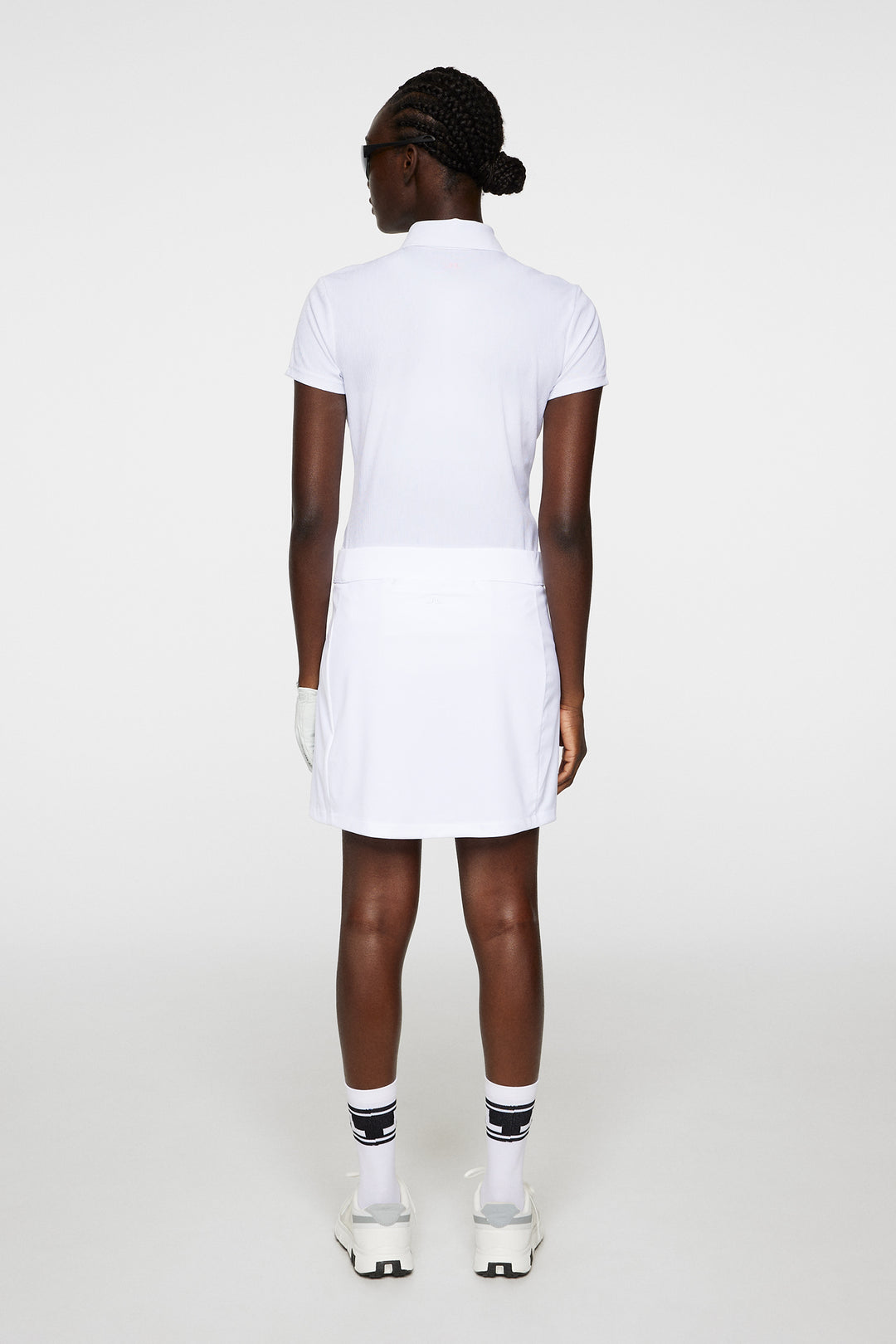 J.Lindeberg Womens Amelie Mid Golf Skirt - WHITE