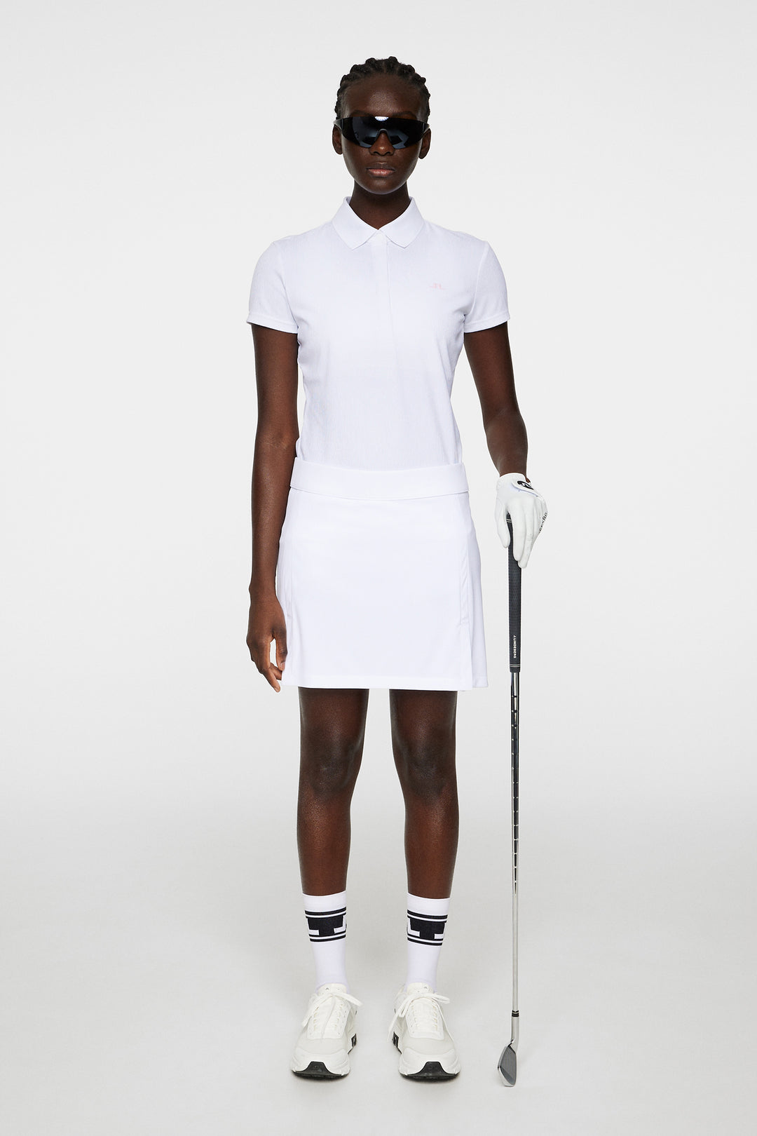 J.Lindeberg Womens Amelie Mid Golf Skirt - WHITE