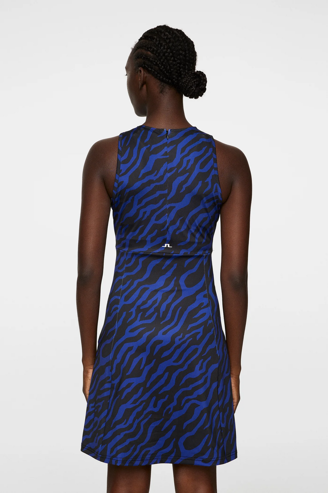 J.Lindeberg Women's CORA PRINT Dress - TOUR TIGER CLEMATIS BLUE