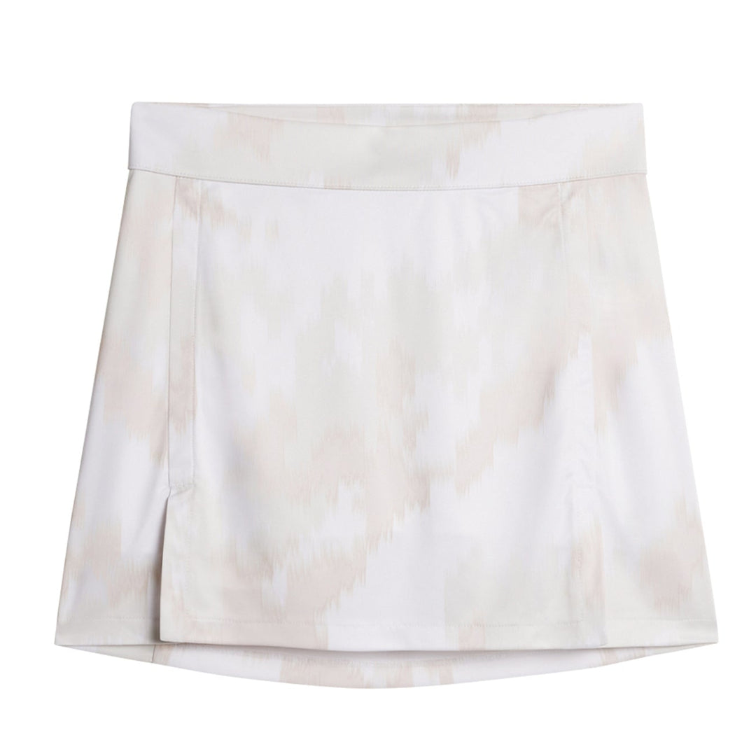 J.Lindeberg Womens Amelie Mid Golf Print Skirt - WARP GREY LILAC