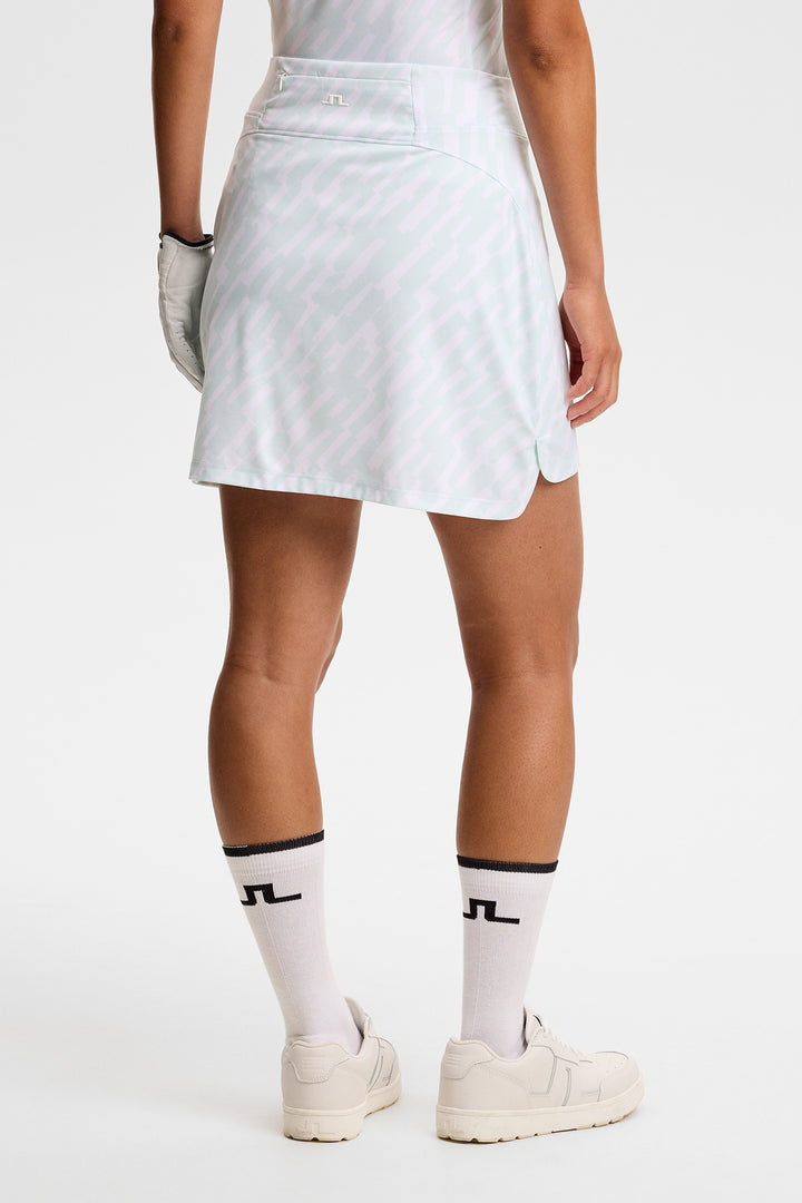 J.Lindeberg Women's Amy Print Skirt - OAK SKYLIGHT