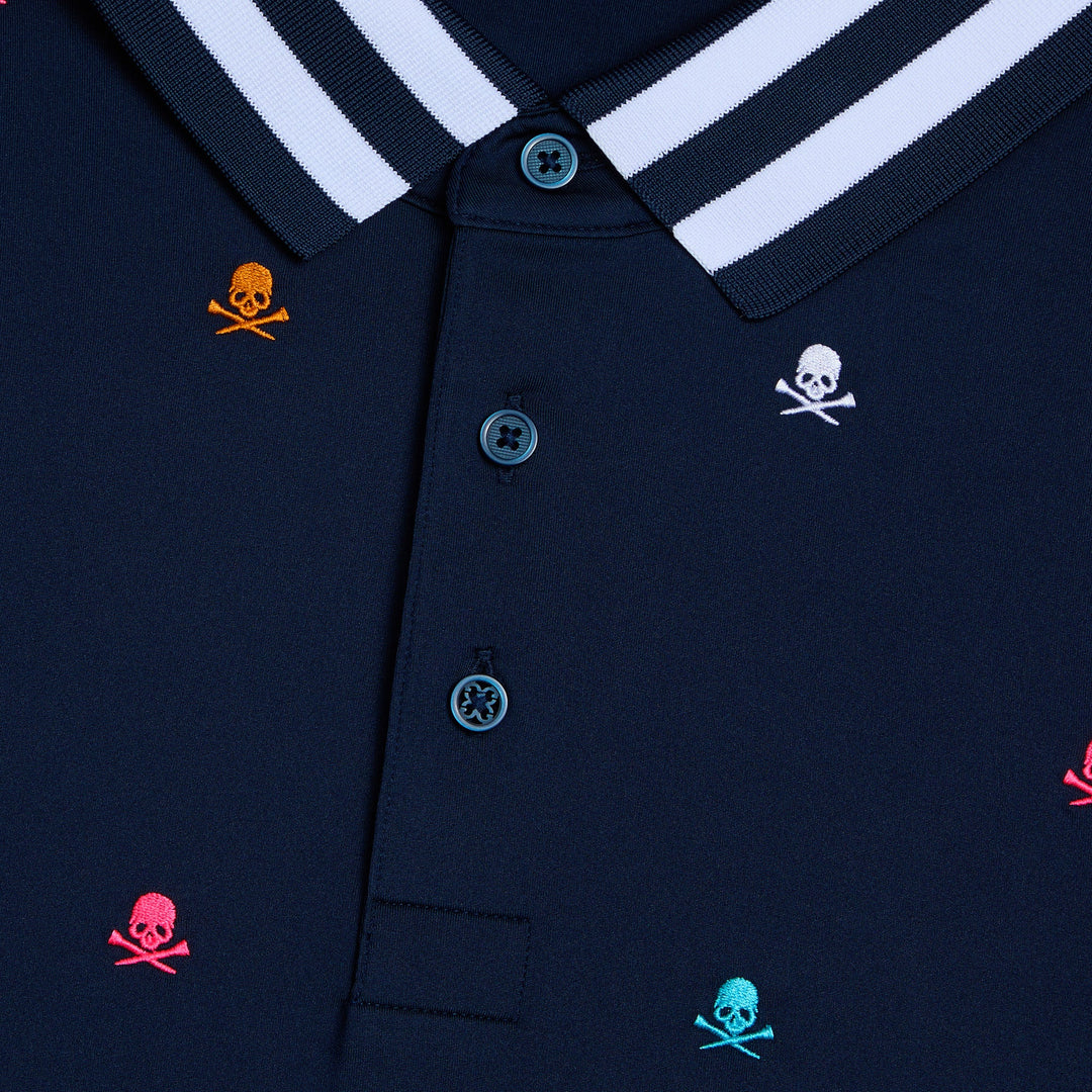 G/FORE MEN'S EMBROIDERED TECH JERSEY POLO - TWILIGHT