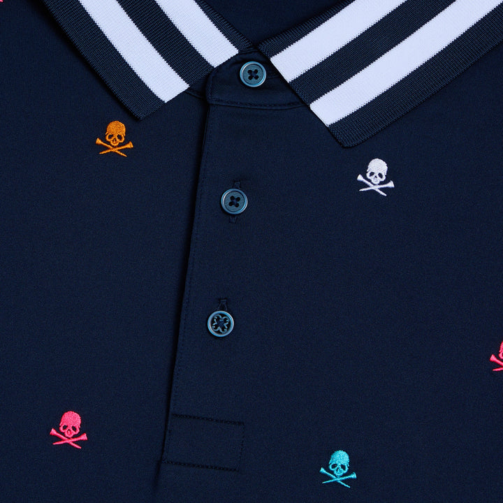 G/FORE MEN'S EMBROIDERED TECH JERSEY POLO - TWILIGHT