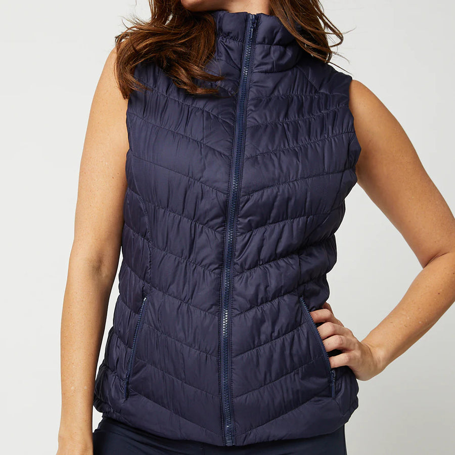 GGblue Womens Venus Quilted Vest - NAVY - Golf Anything Canada