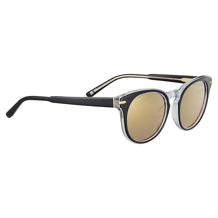 Serengeti HAVAH Polarized Sunglasses - Shiny Black Transparent Layer