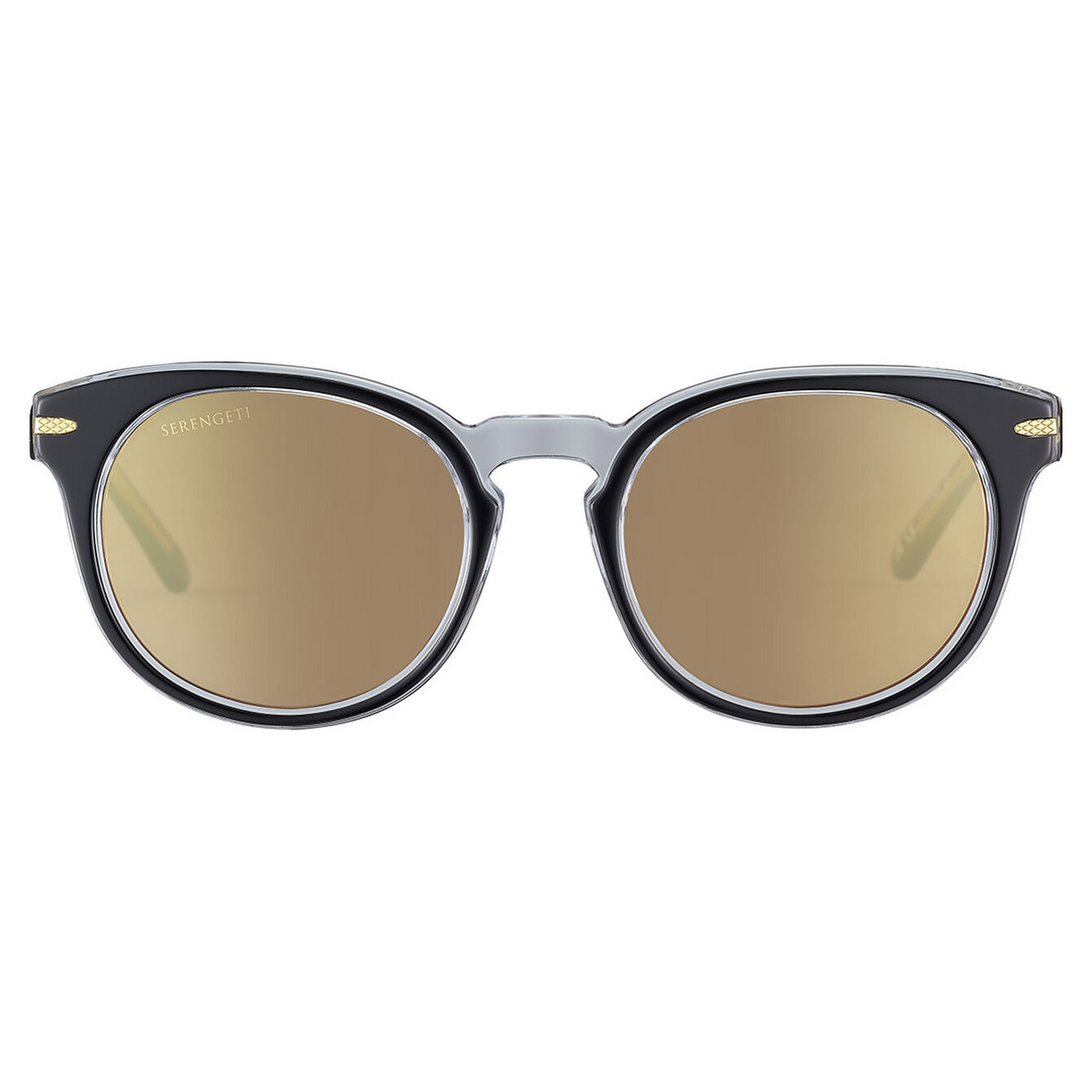 Serengeti HAVAH Polarized Sunglasses - Shiny Black Transparent Layer