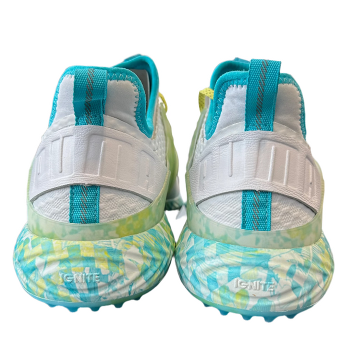 Puma Men's TOUR LTD EDITION PROTOTYPE- IGINITE PWRAdapt Caged DIGI FLORAL - WHITE /SCUBA BLUE / CELANDINE