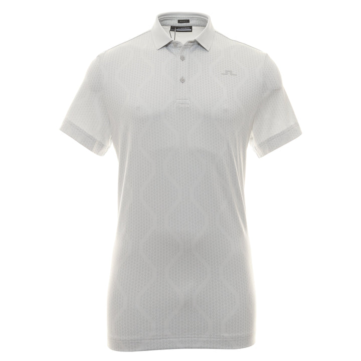 J.Lindeberg Mens Matt Jacquard Polo  - GREY MELANGE