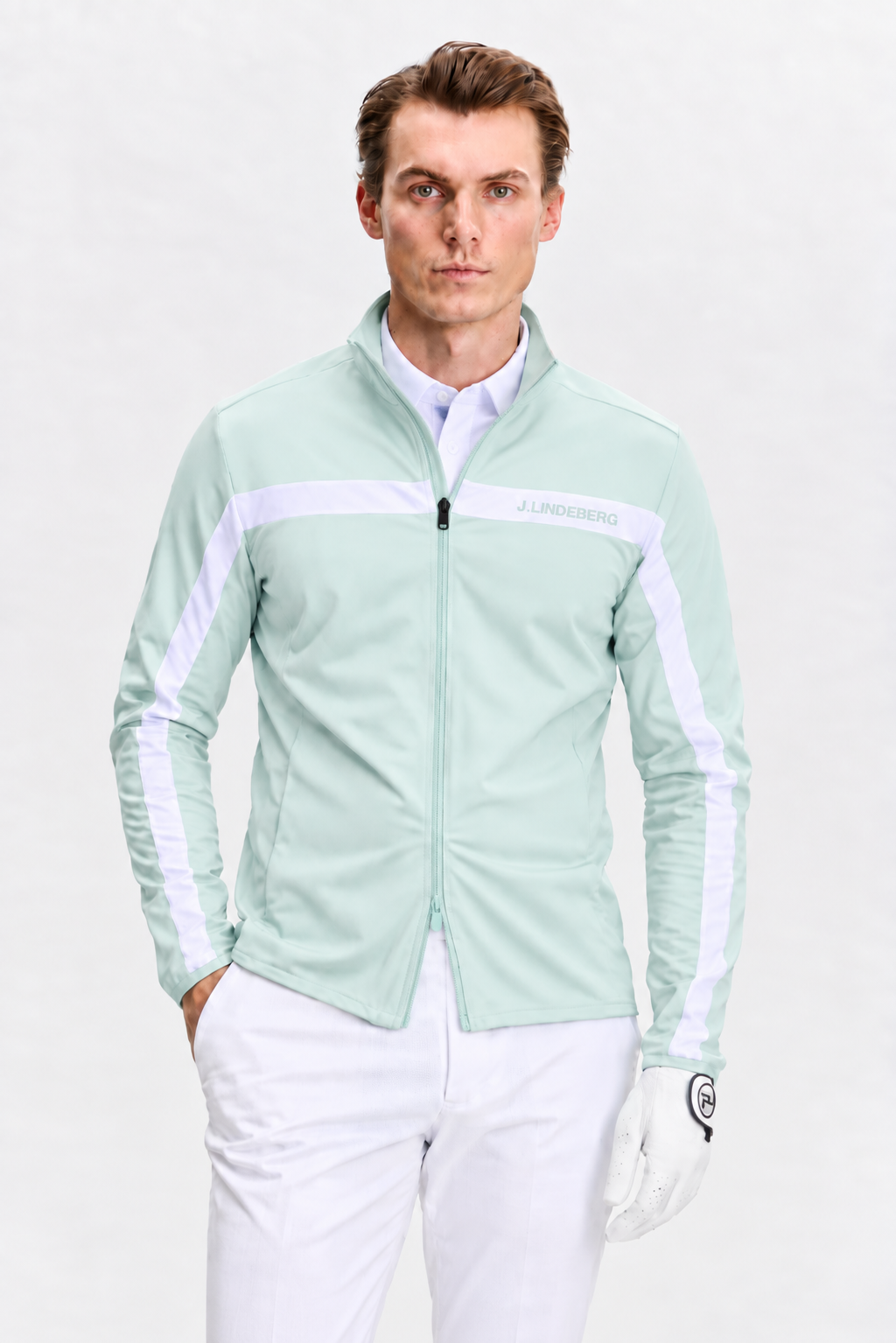 J.Lindeberg Men's Jarvis Mid Layer - SKY LIGHT