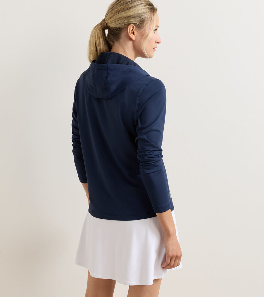 Peter Millar Womens Pine Performance Hoodie - NAVY