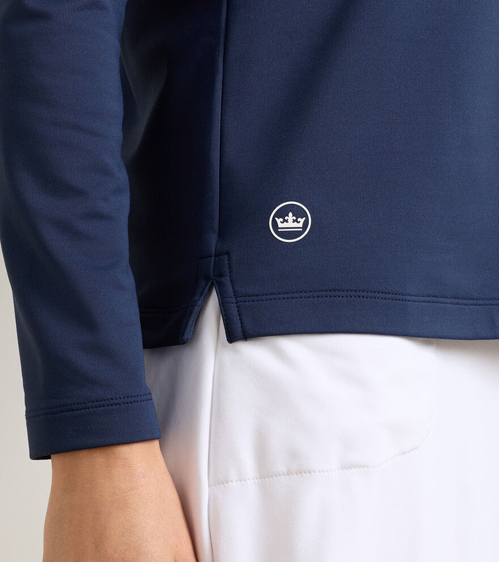 Peter Millar Womens Pine Performance Hoodie - NAVY