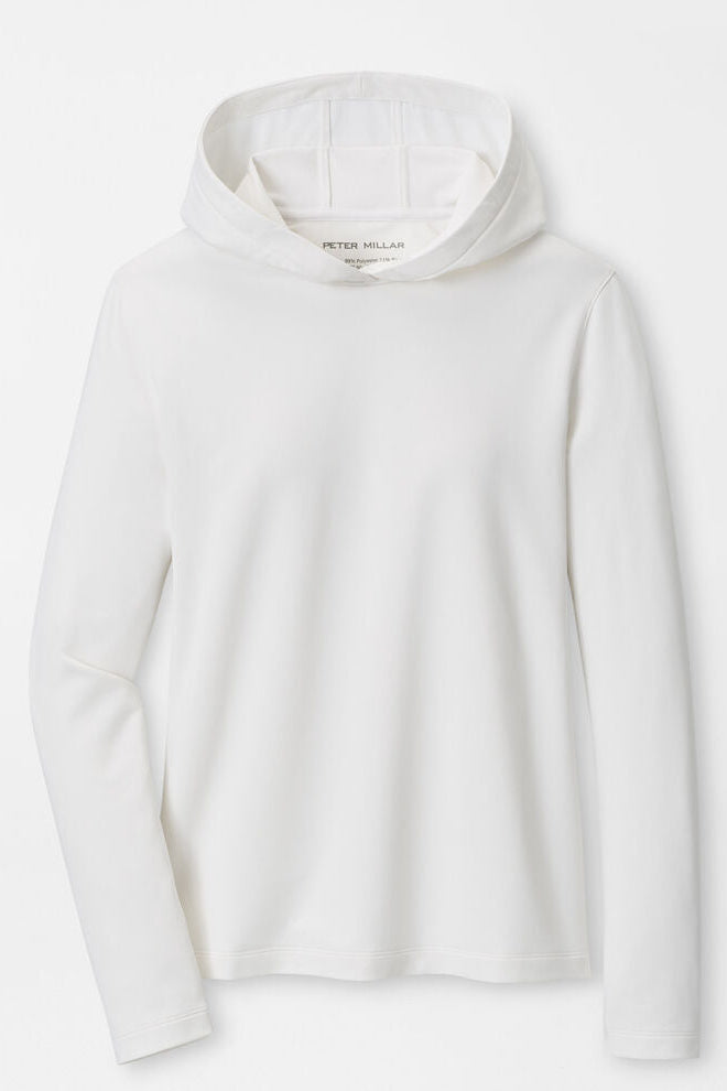 Peter Millar Womens Pine Performance Hoodie - WHITE