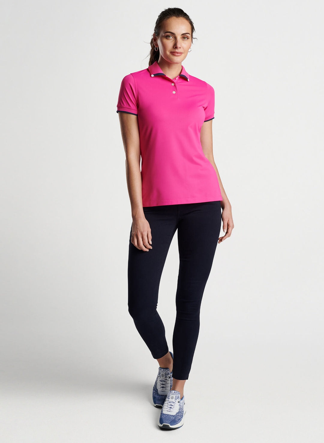 Peter Millar Womens Whitworth Sport Mesh Polo - RASPBERRY PINK