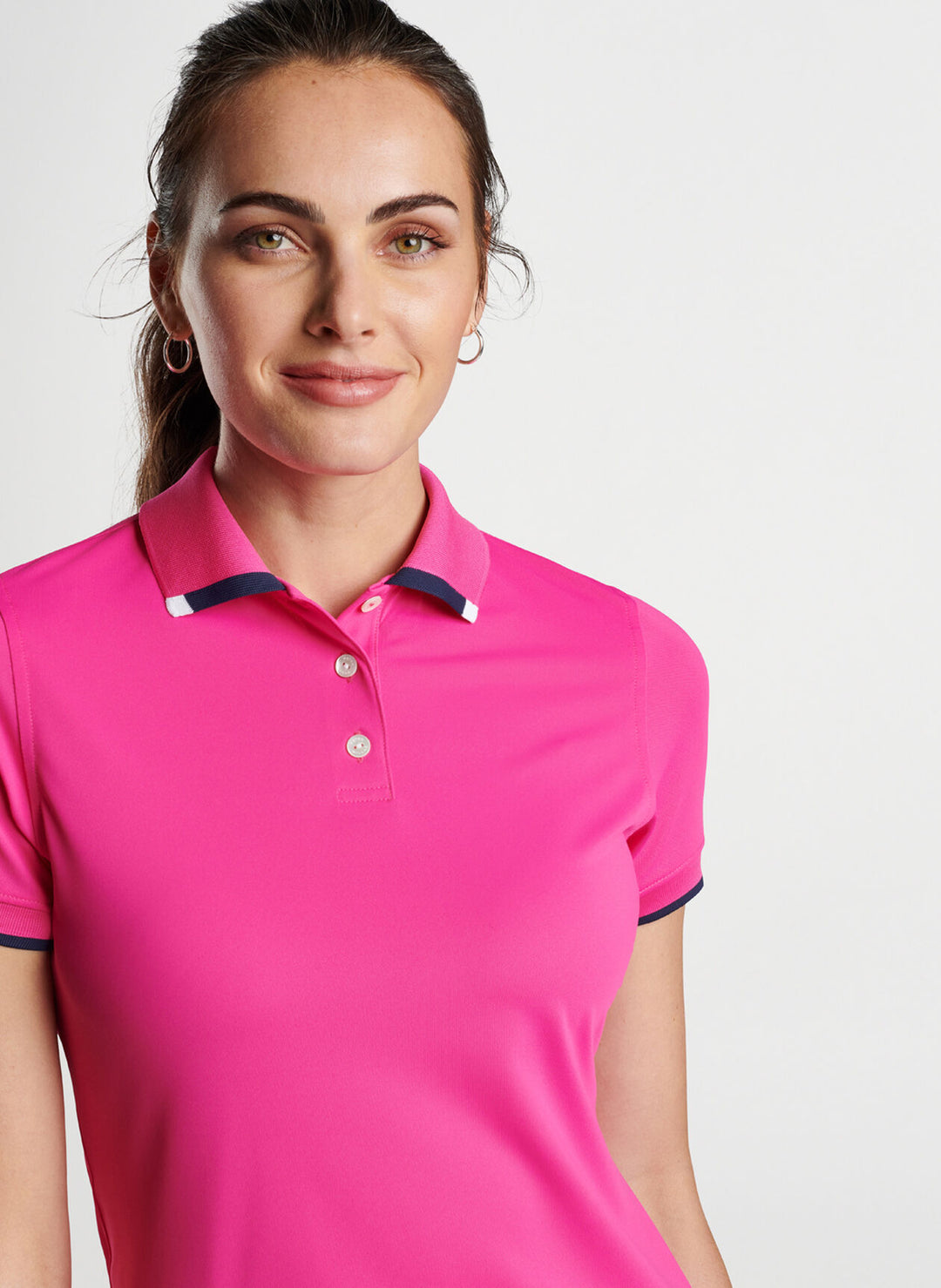 Peter Millar Womens Whitworth Sport Mesh Polo - RASPBERRY PINK