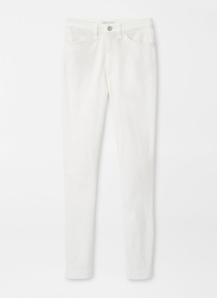 Peter Millar Women's Karlie Stretch Sateen High Rise Pant - WHITE