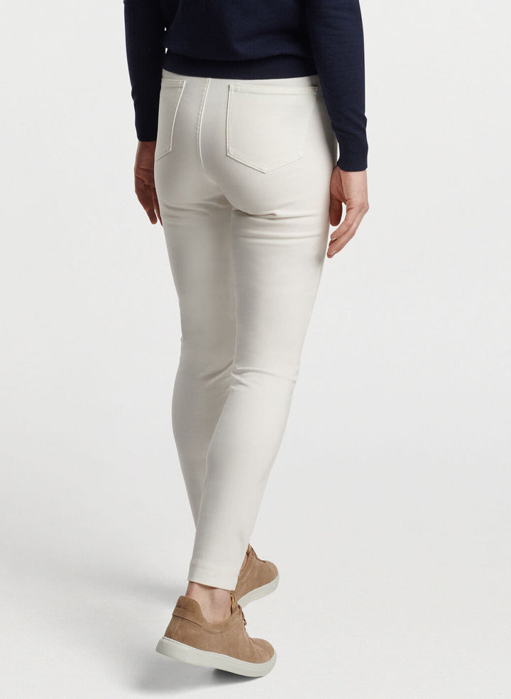 Peter Millar Women's Karlie Stretch Sateen High Rise Pant - WHITE