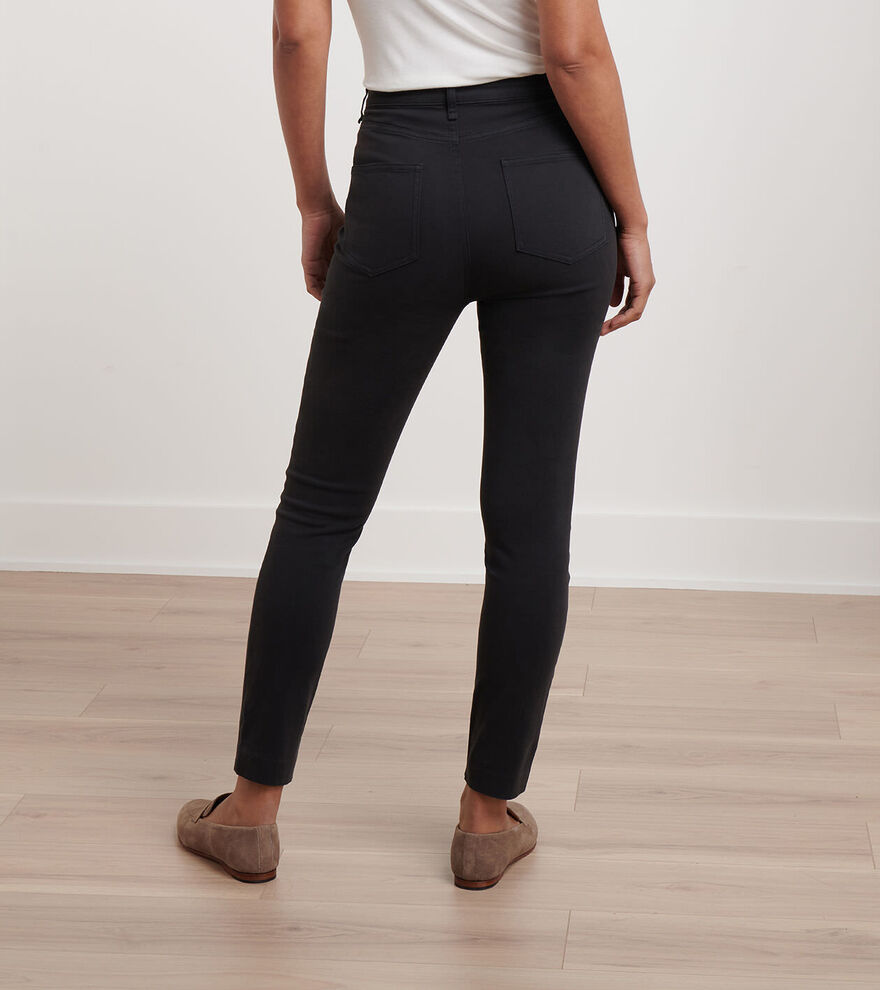 Peter Millar Women's Karlie Stretch Sateen High Rise Pant - BLACK