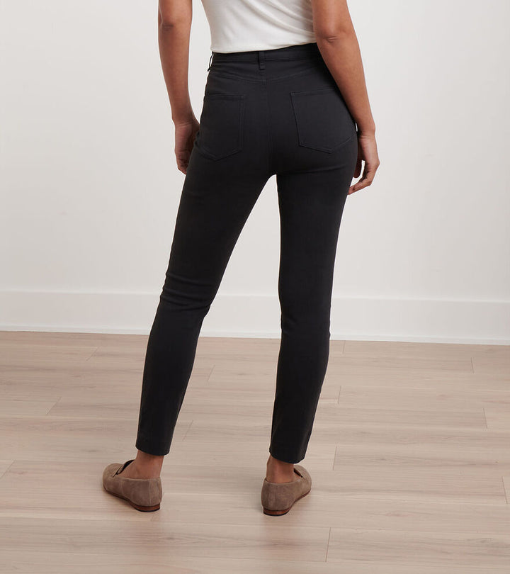 Peter Millar Women's Karlie Stretch Sateen High Rise Pant - BLACK