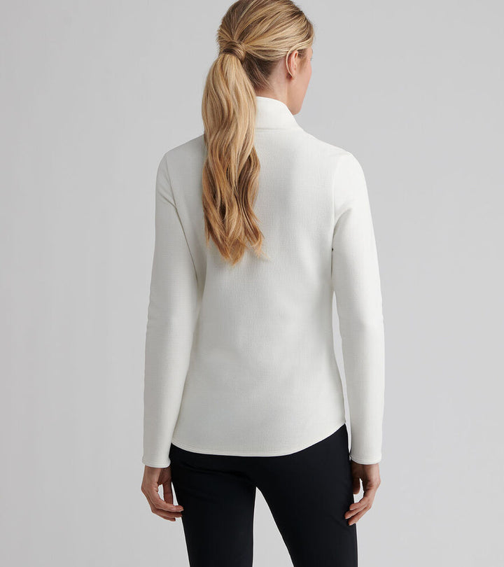 Peter Millar Women's Lumi-Knit Performance Full Zip - IVORY