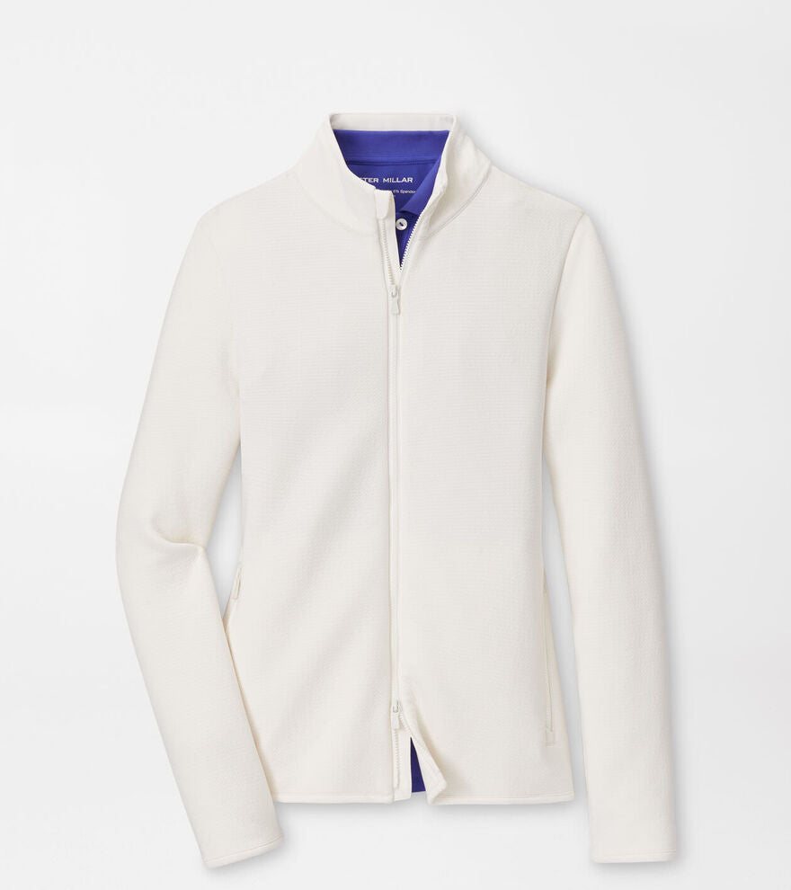 Peter Millar Women's Lumi-Knit Performance Full Zip - IVORY