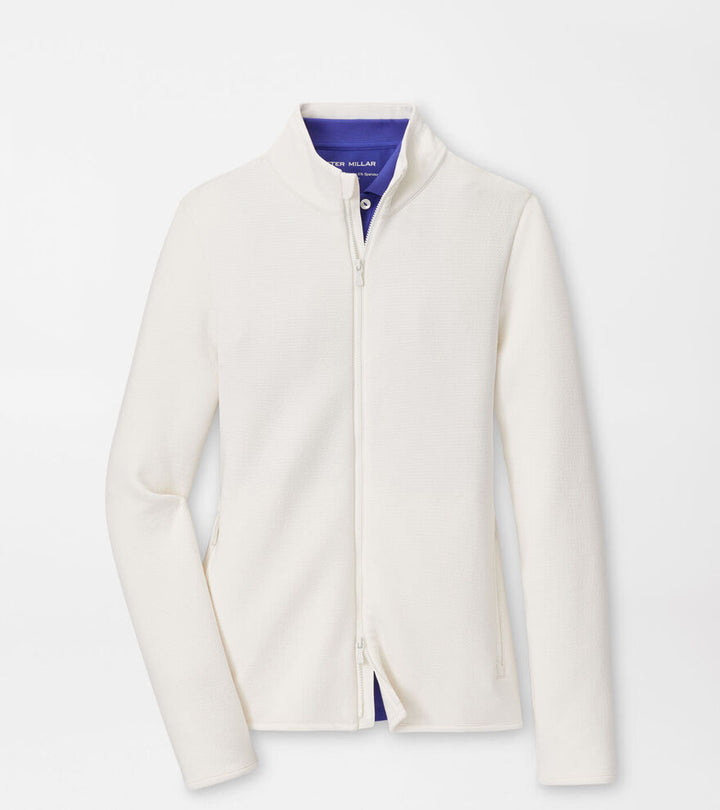 Peter Millar Women's Lumi-Knit Performance Full Zip - IVORY