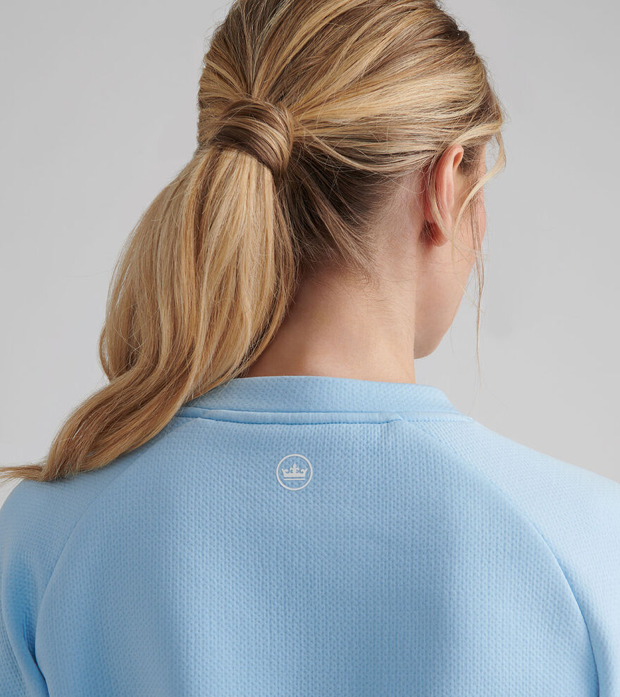 Peter Millar Womens Lumi-Knit Performance Crewneck - BLUE SOUND