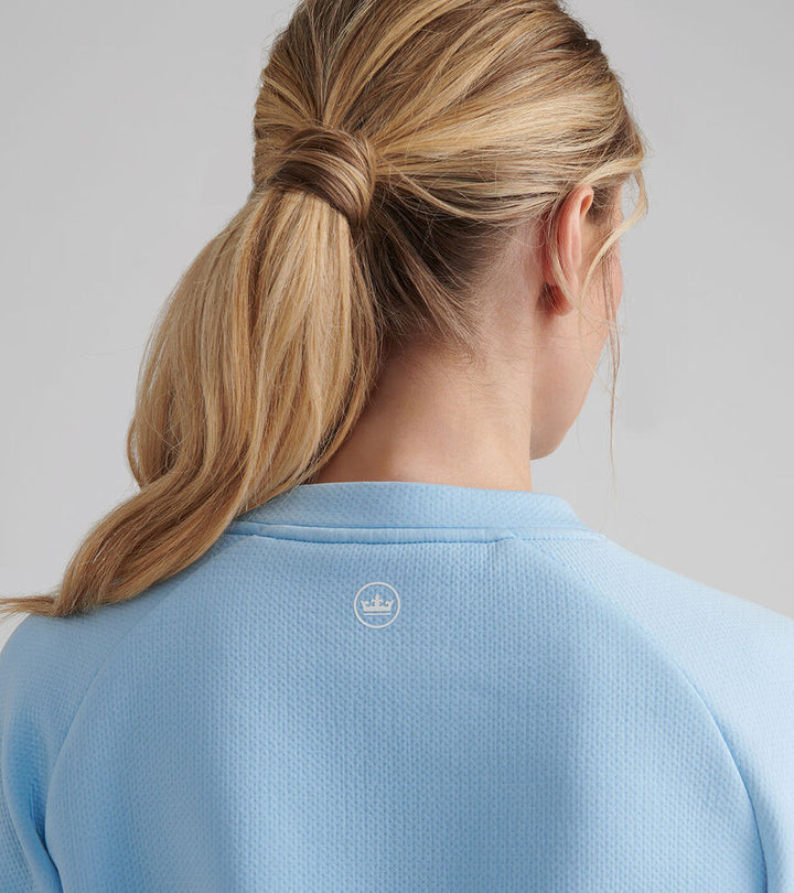 Peter Millar Womens Lumi-Knit Performance Crewneck - BLUE SOUND