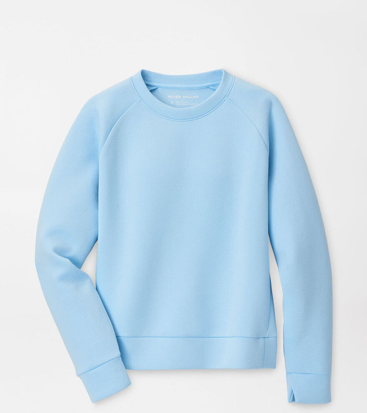 Peter Millar Womens Lumi-Knit Performance Crewneck - BLUE SOUND