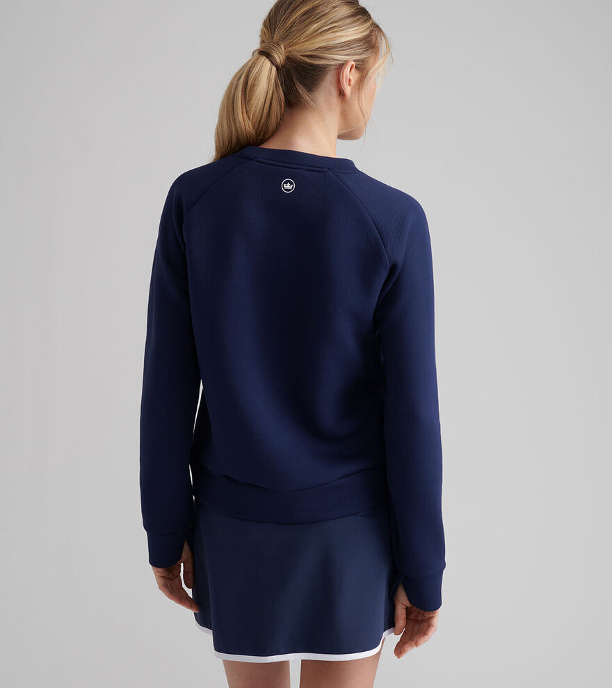 Peter Millar Women's Lumi-Knit Performance Crewneck - NAVY